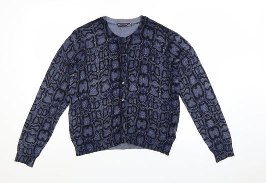 Marks and Spencer Women's Blue Animal Print Cardigan Size 16
