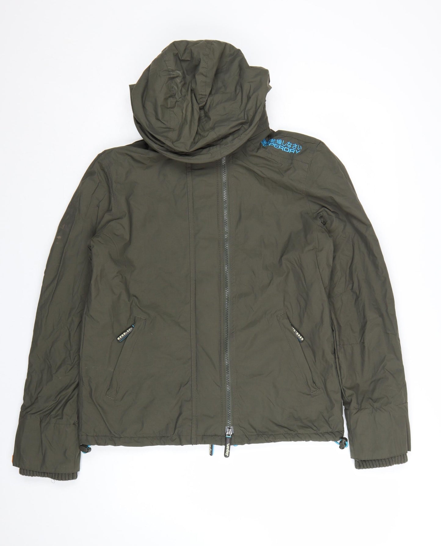 Superdry Men's Khaki Windcheater Jacket L Waterproof Hooded