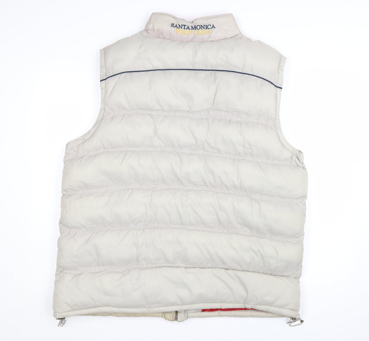 Santa Monica Polo Club Men's Beige XL Puffer Waistcoat Gilet