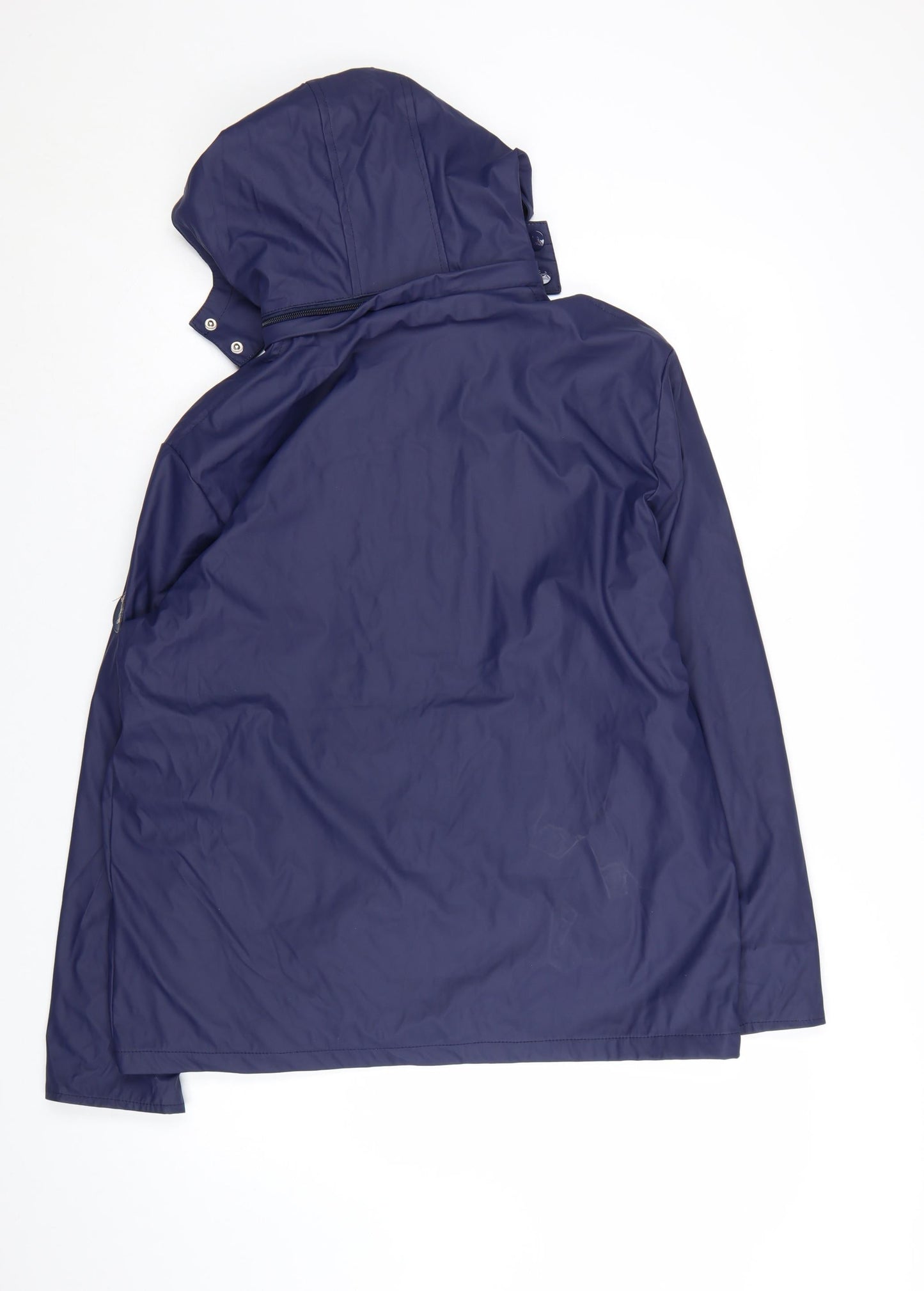 Scotland Womens Blue Hooded Waterproof Rain Jacket Size S