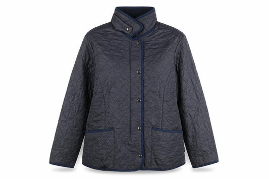 Barbour Women's Blue Quilted Mid-Length Jacket Size 14