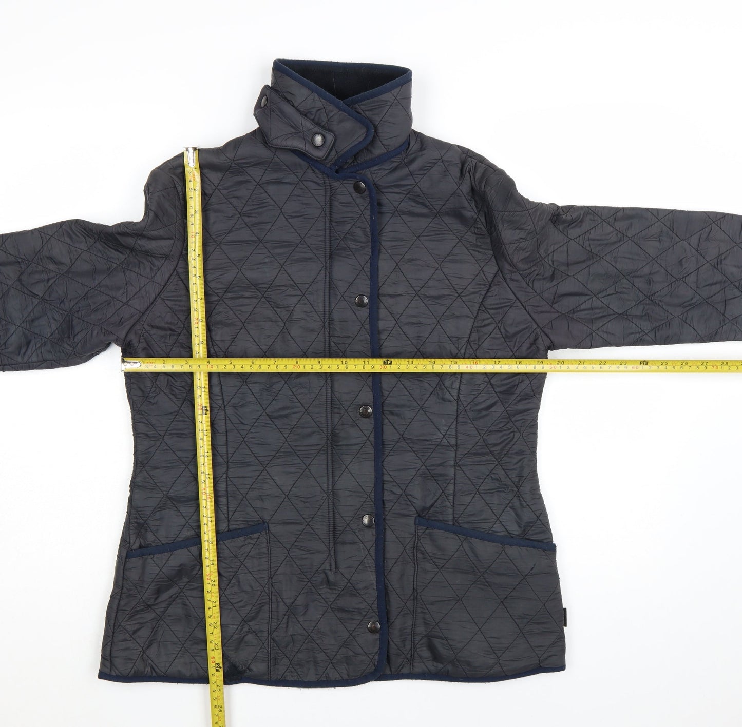 Barbour Women's Blue Quilted Mid-Length Jacket Size 14
