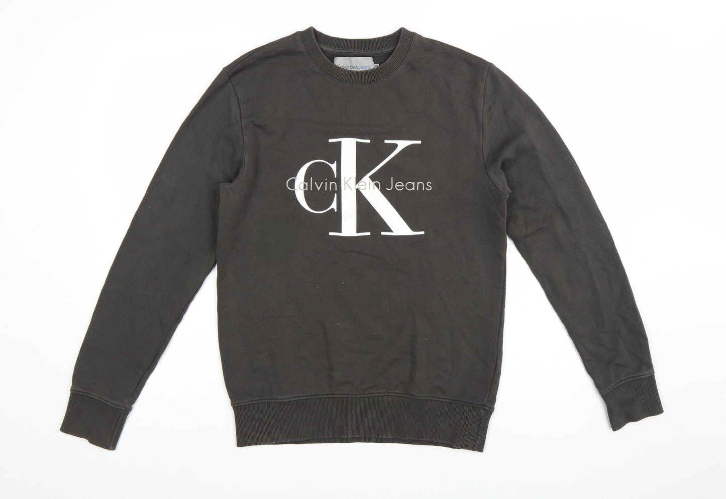 Calvin Klein Jeans Womens Black XS Crew Neck Pullover Sweatshirt