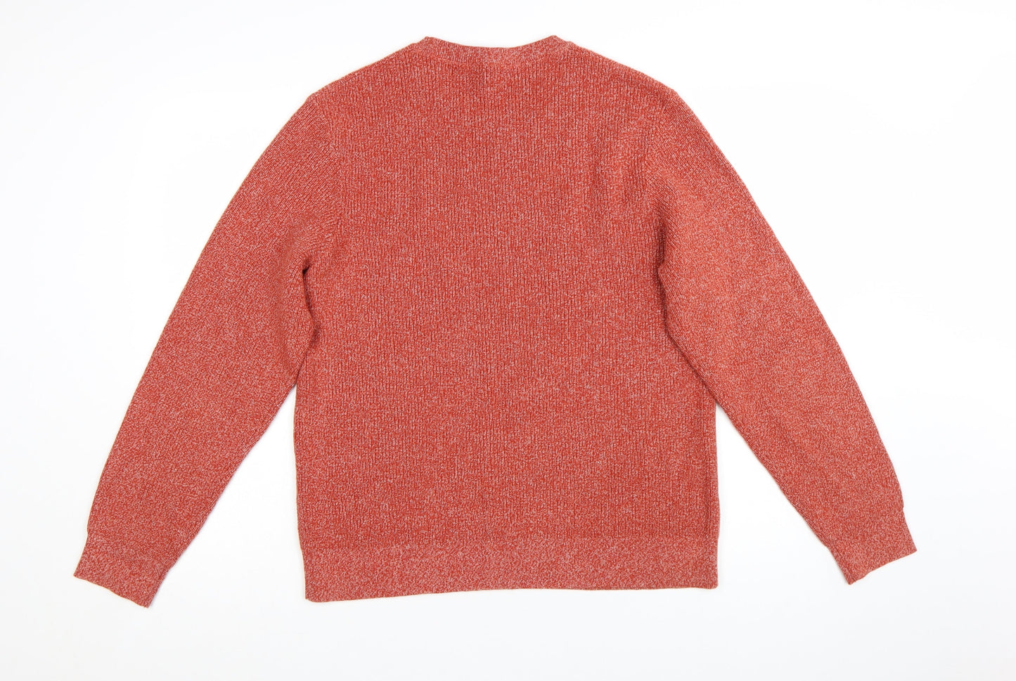COS Men's Red Cotton Knit Crew Neck Jumper Size L