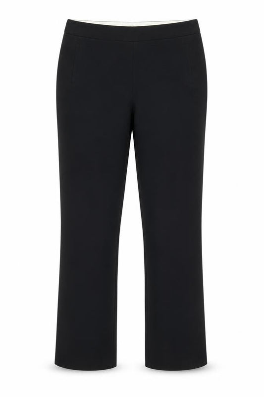 Marks and Spencer Women's Black Size 12 Straight Leg Stretch Trousers