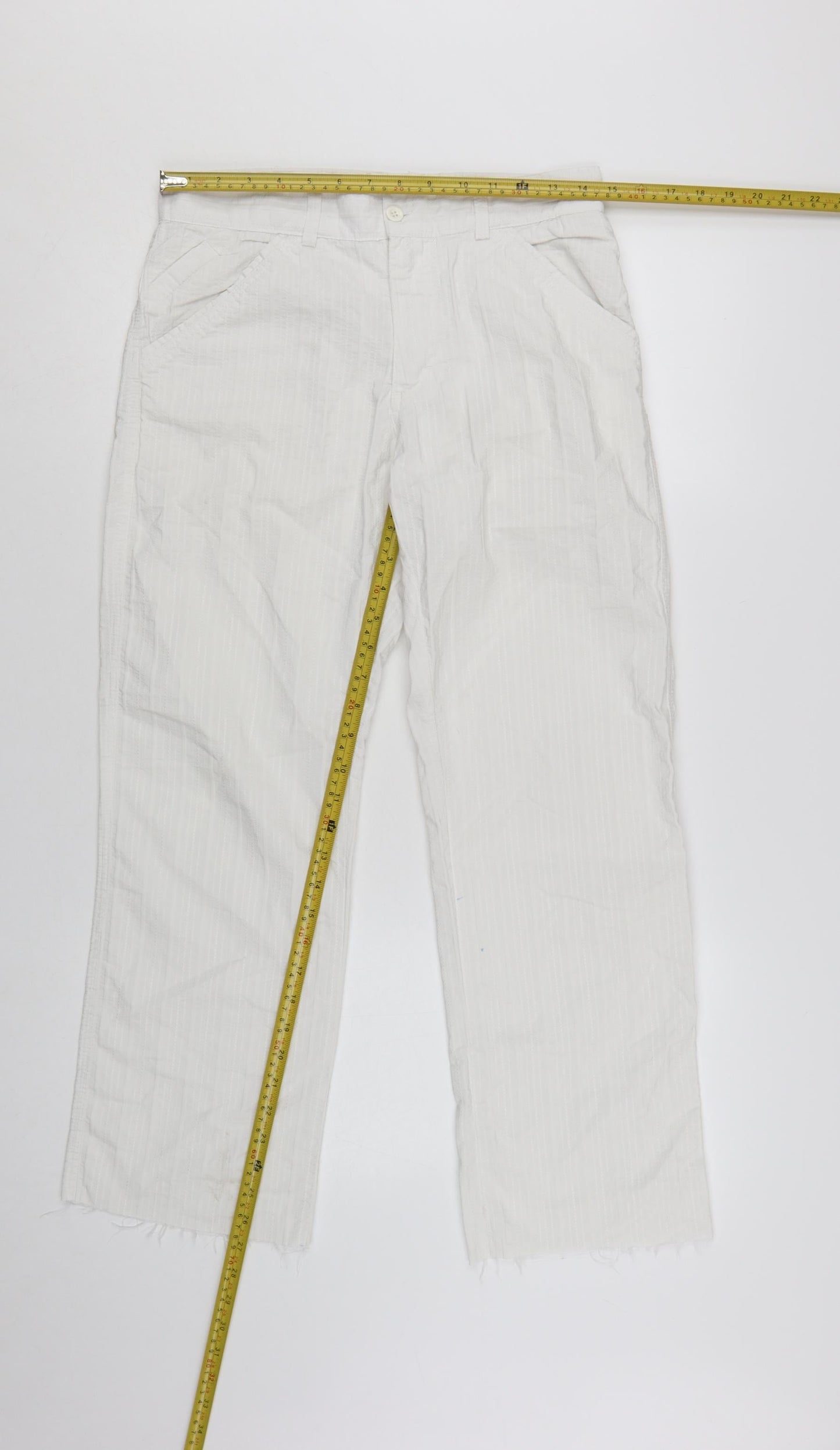 Dolce & Gabbana Women White Cotton Straight Trousers Size 12