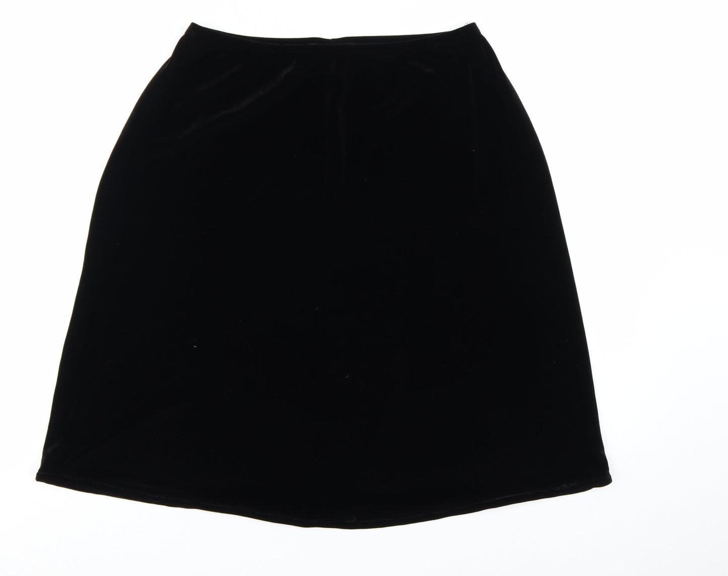 Ingredients Womens Black Velvet Pencil Skirt Size L Stretch