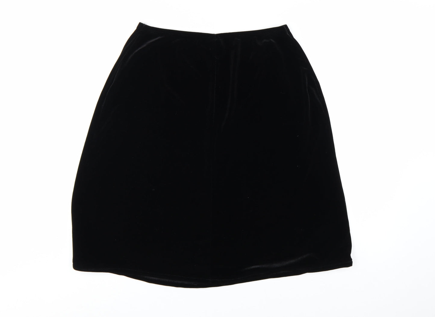 Ingredients Womens Black Velvet Pencil Skirt Size L Stretch