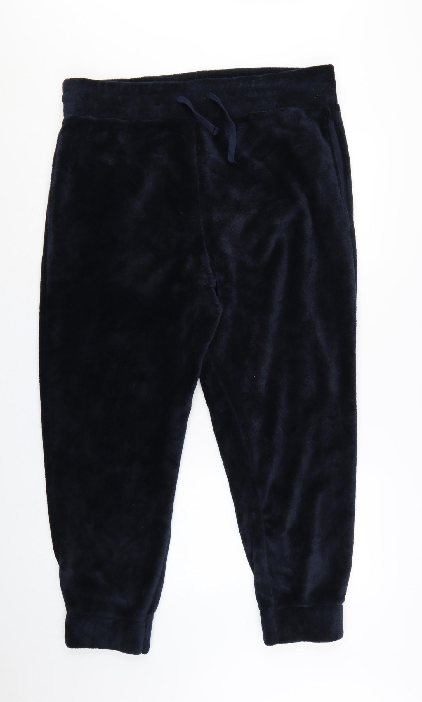 ASOS DESIGN Womens Blue Velour Jogger Trousers XL Soft Cozy Casual