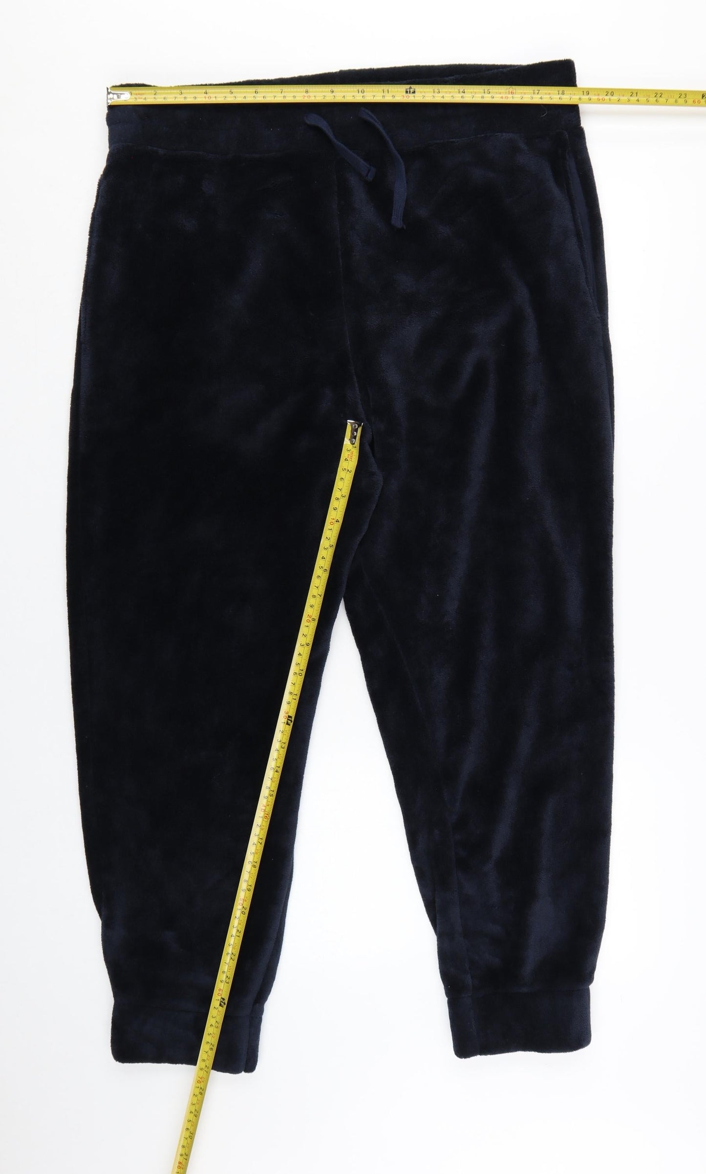 ASOS DESIGN Womens Blue Velour Jogger Trousers XL Soft Cozy Casual