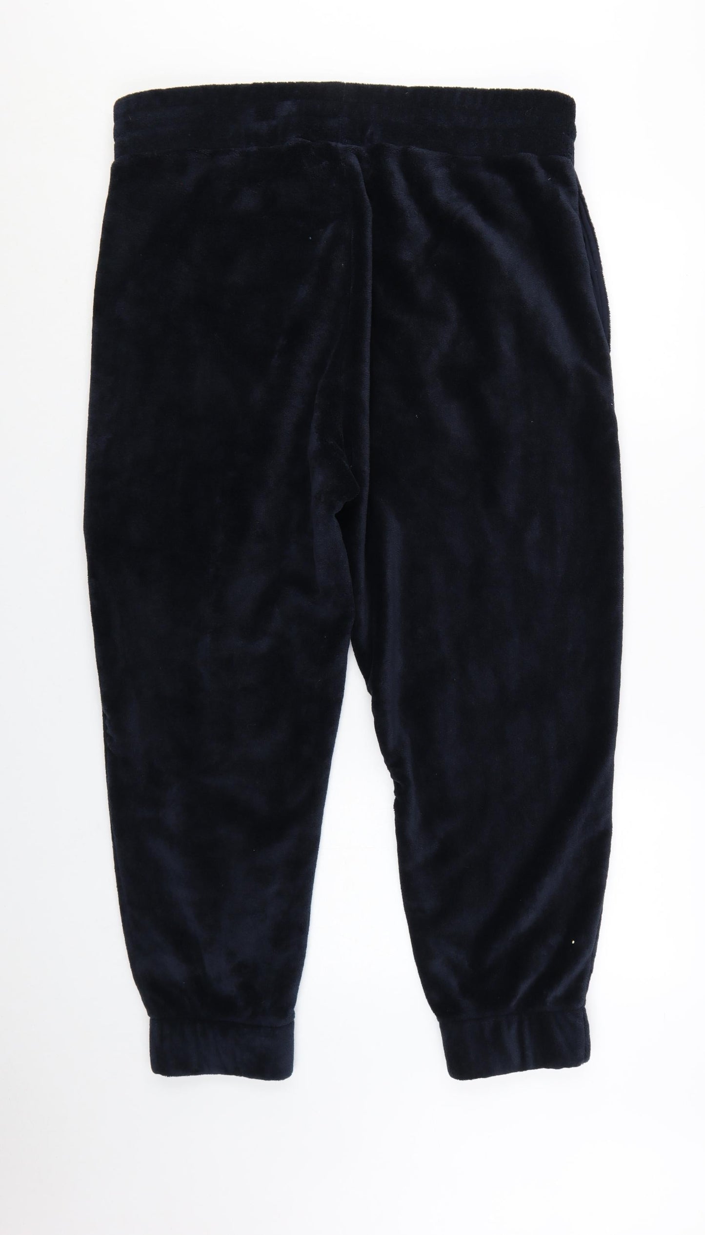 ASOS DESIGN Womens Blue Velour Jogger Trousers XL Soft Cozy Casual