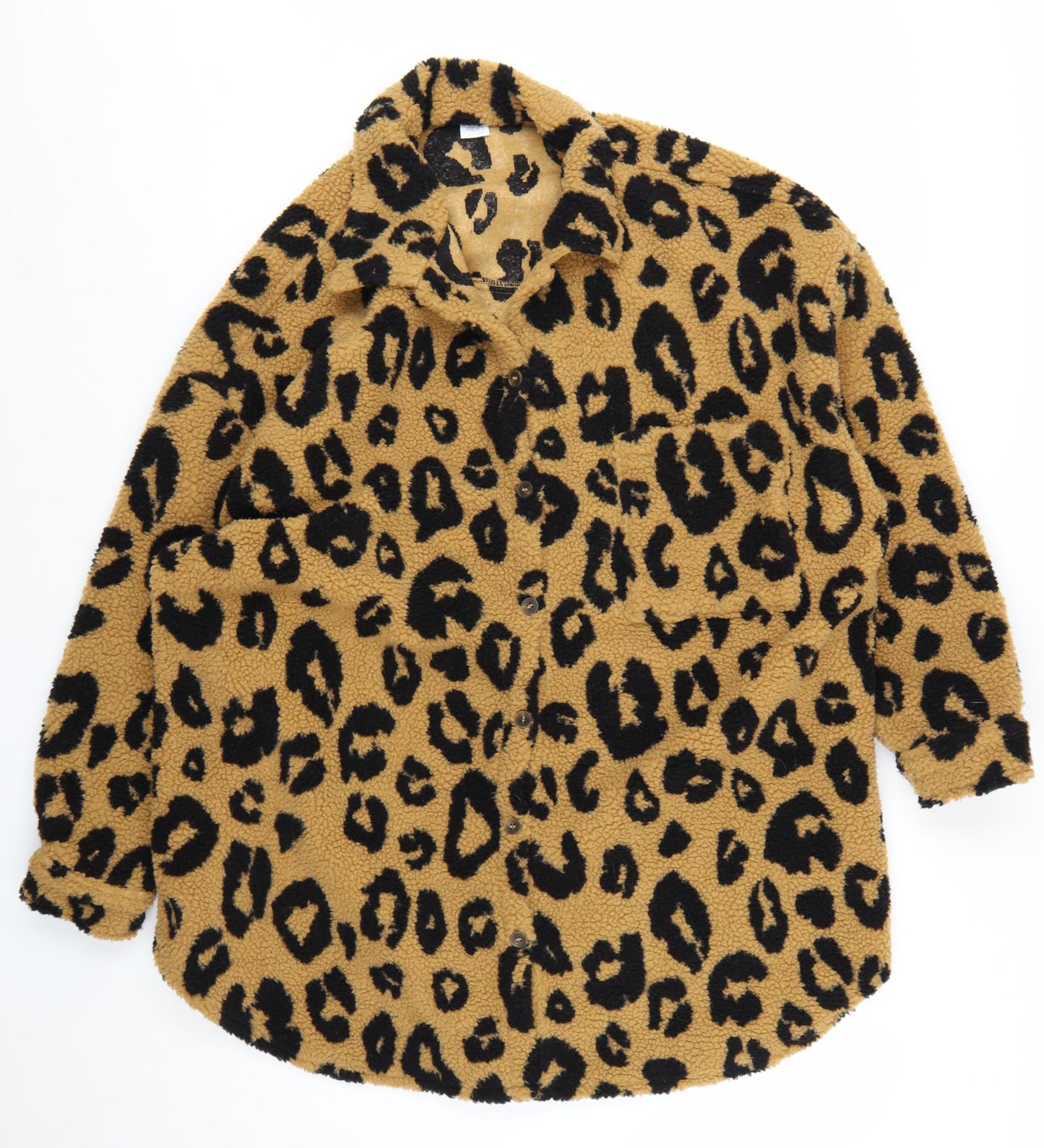 Next Girls Brown Leopard Print Fleece Shirt Jacket 16 Years