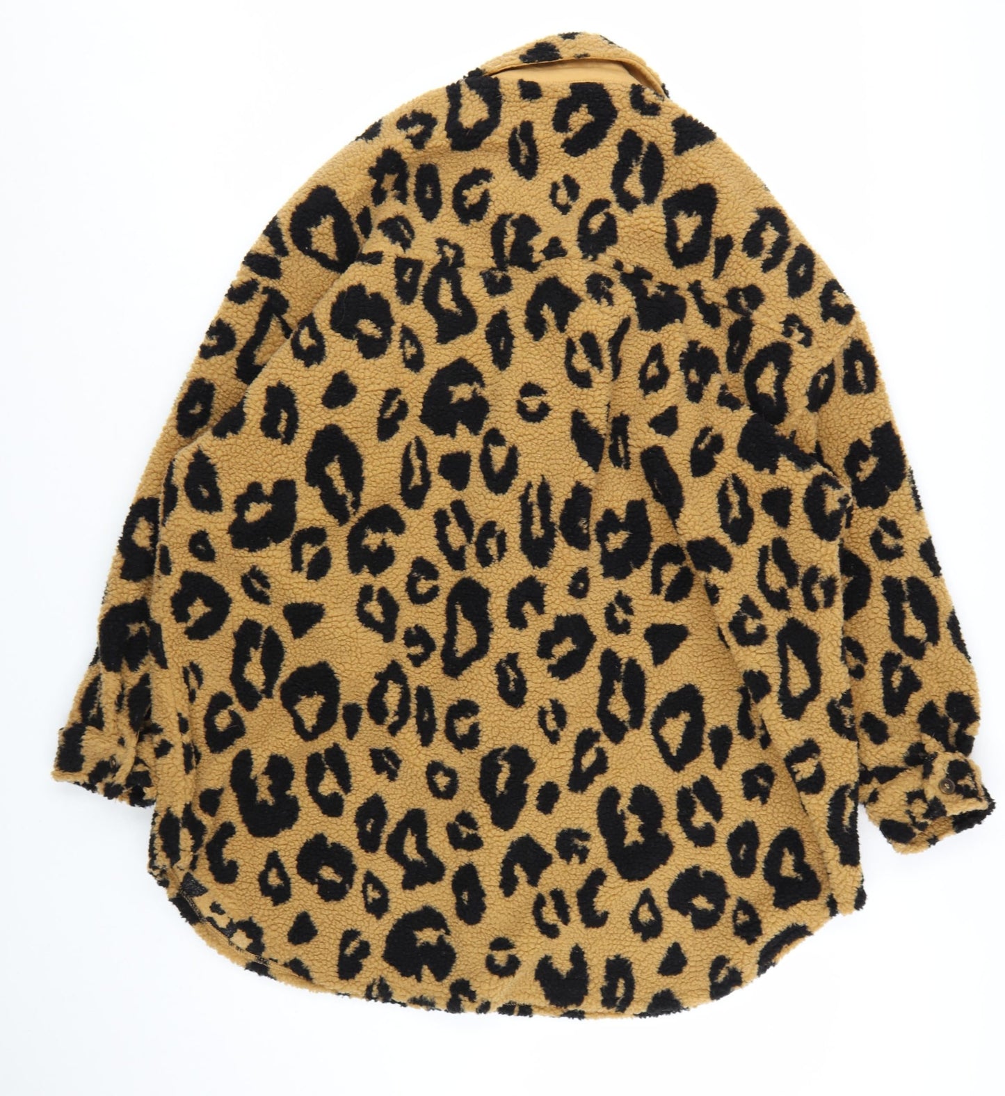 Next Girls Brown Leopard Print Fleece Shirt Jacket 16 Years