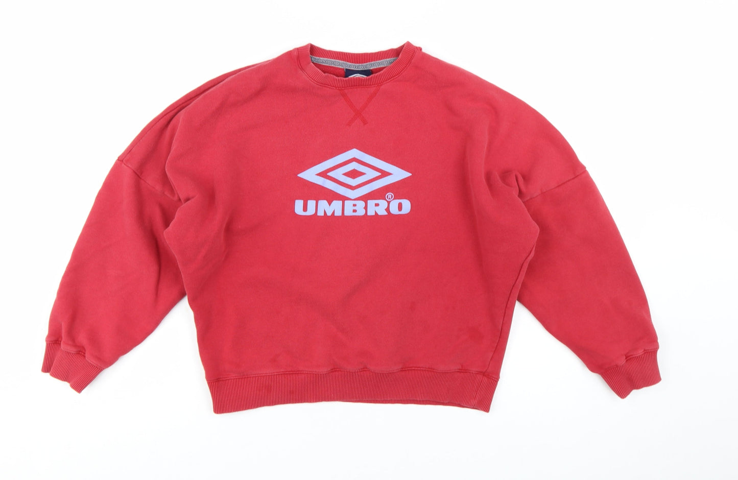 Umbro Womens Red XS Pullover Crew Neck Cotton Sweatshirt