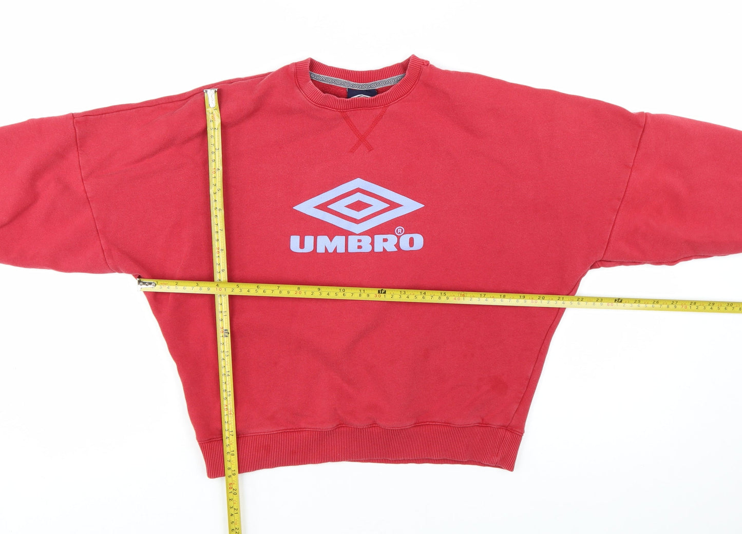Umbro Womens Red XS Pullover Crew Neck Cotton Sweatshirt