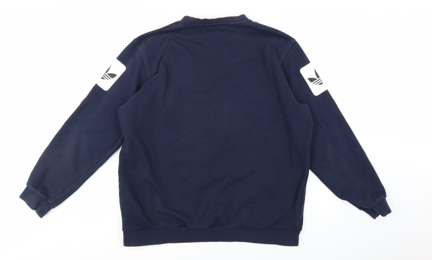 Adidas Women Navy Blue XL Pullover Sweatshirt with Graphic Print