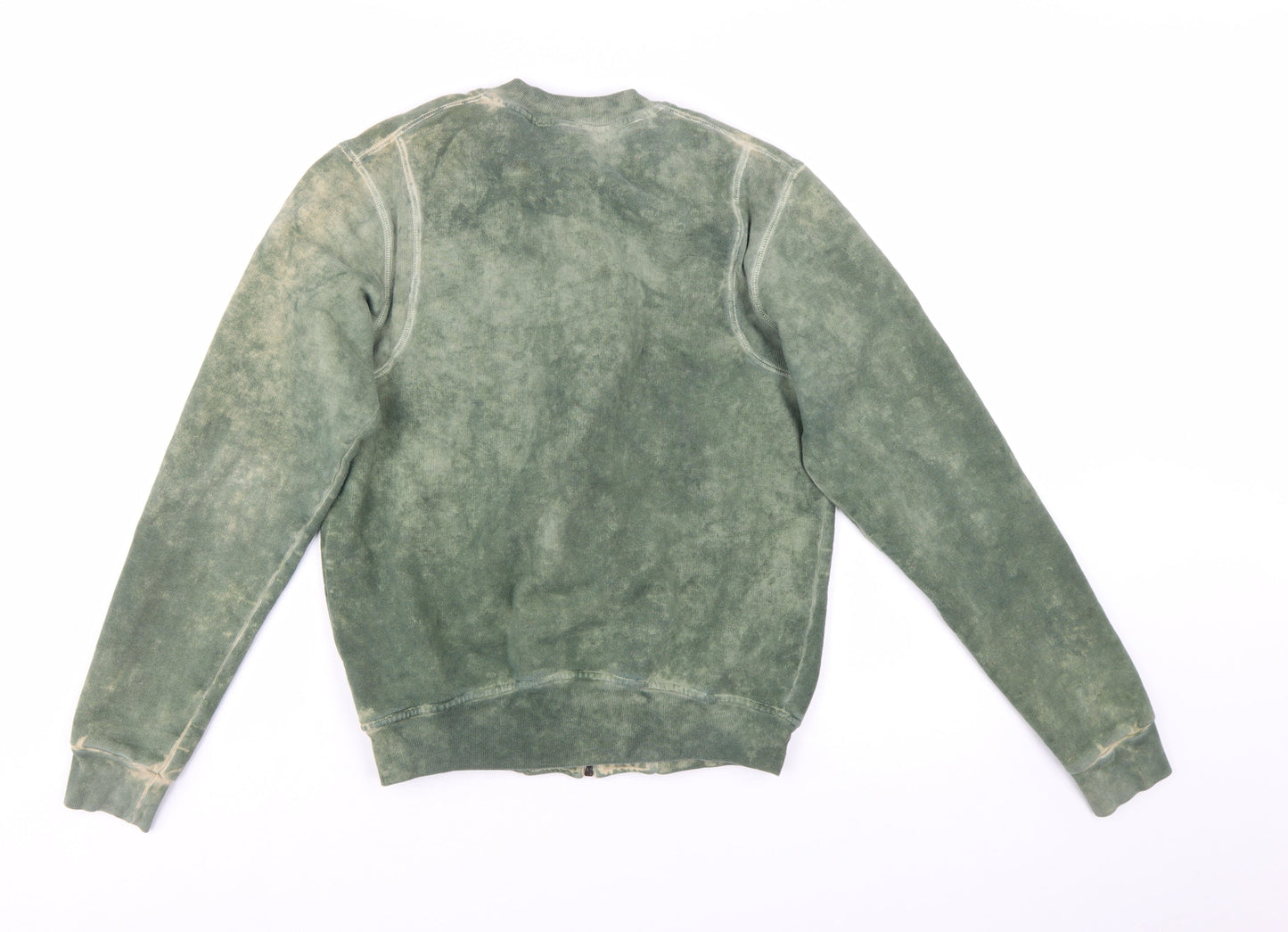 Diesel Men’s Green Full Zip Cotton Sweatshirt Size M