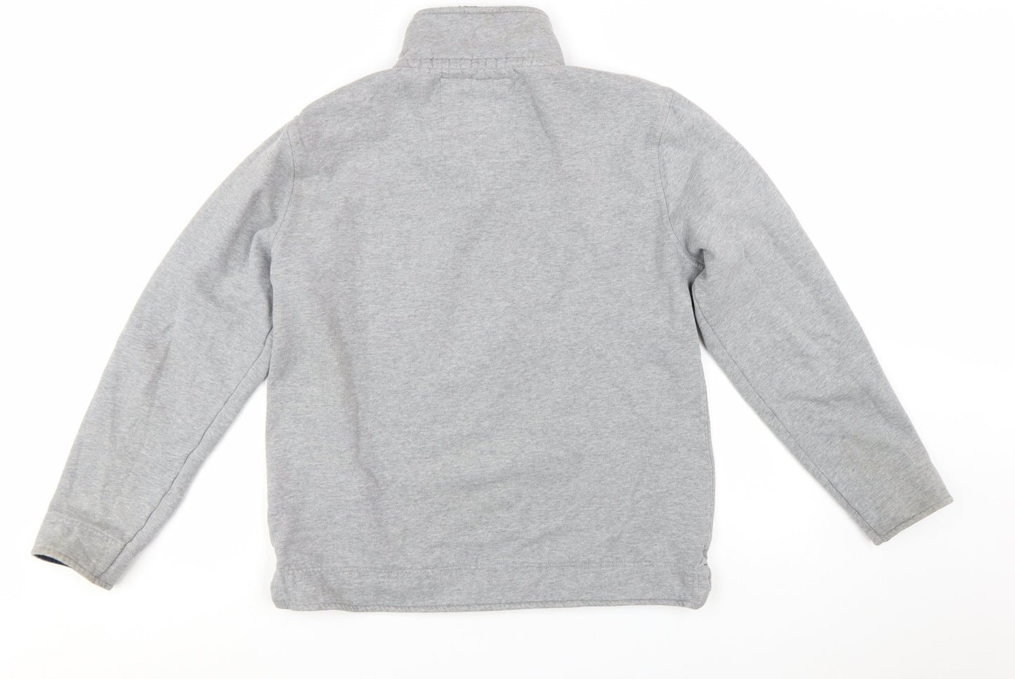 Crew Clothing Co. Mens Grey 1/4 Zip Sweatshirt Size L Regular Fit