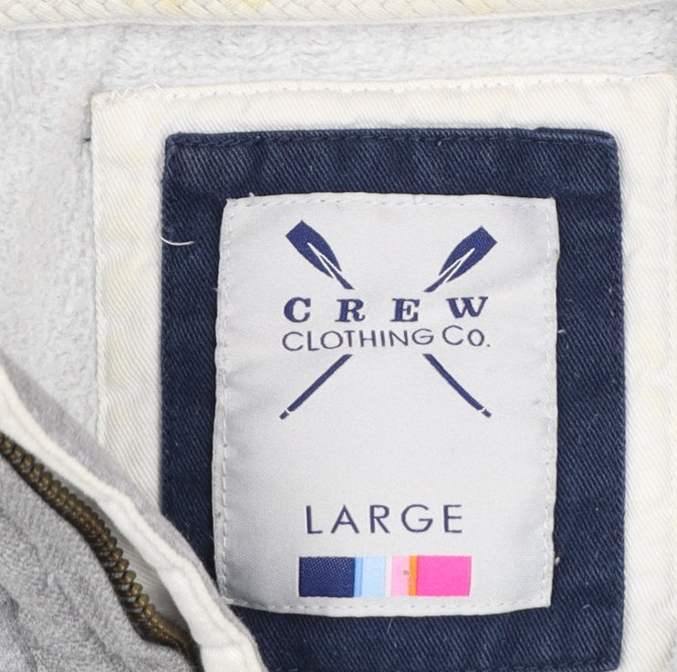 Crew Clothing Co. Mens Grey 1/4 Zip Sweatshirt Size L Regular Fit