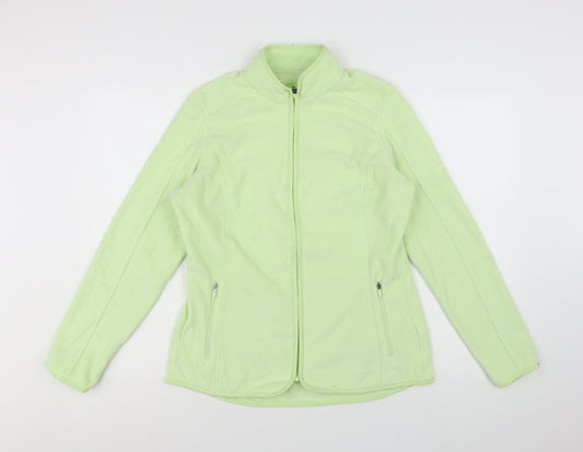 Marks and Spencer Women Pale Green Fleece Zip Jacket Size 12