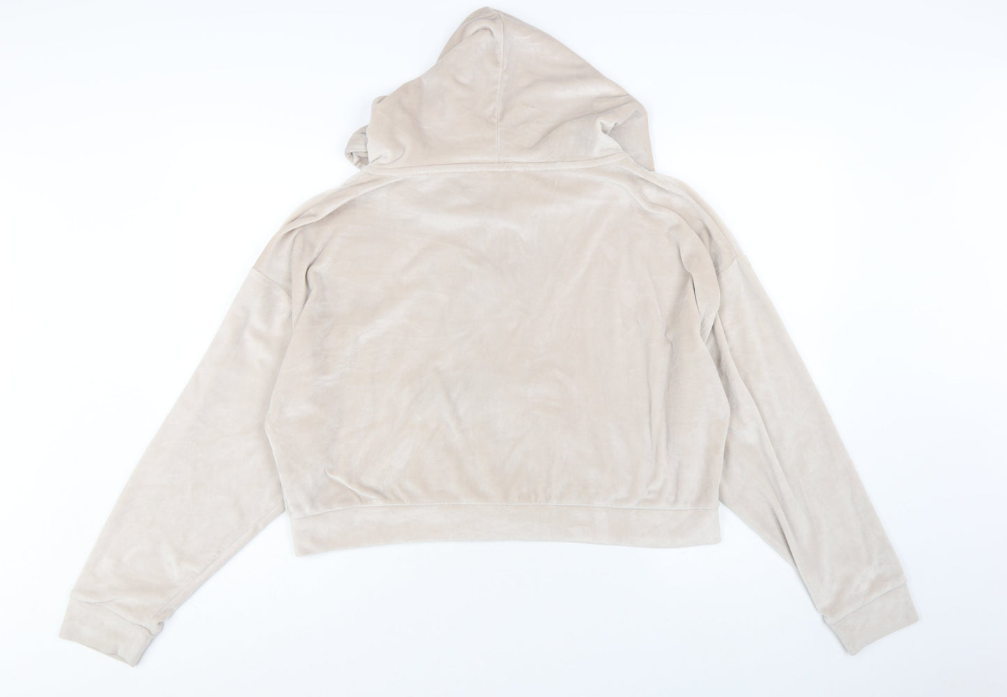 Boux Avenue Women’s Beige Velour Full Zip Hoodie UK 18
