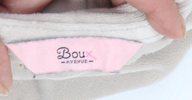 Boux Avenue Women’s Beige Velour Full Zip Hoodie UK 18