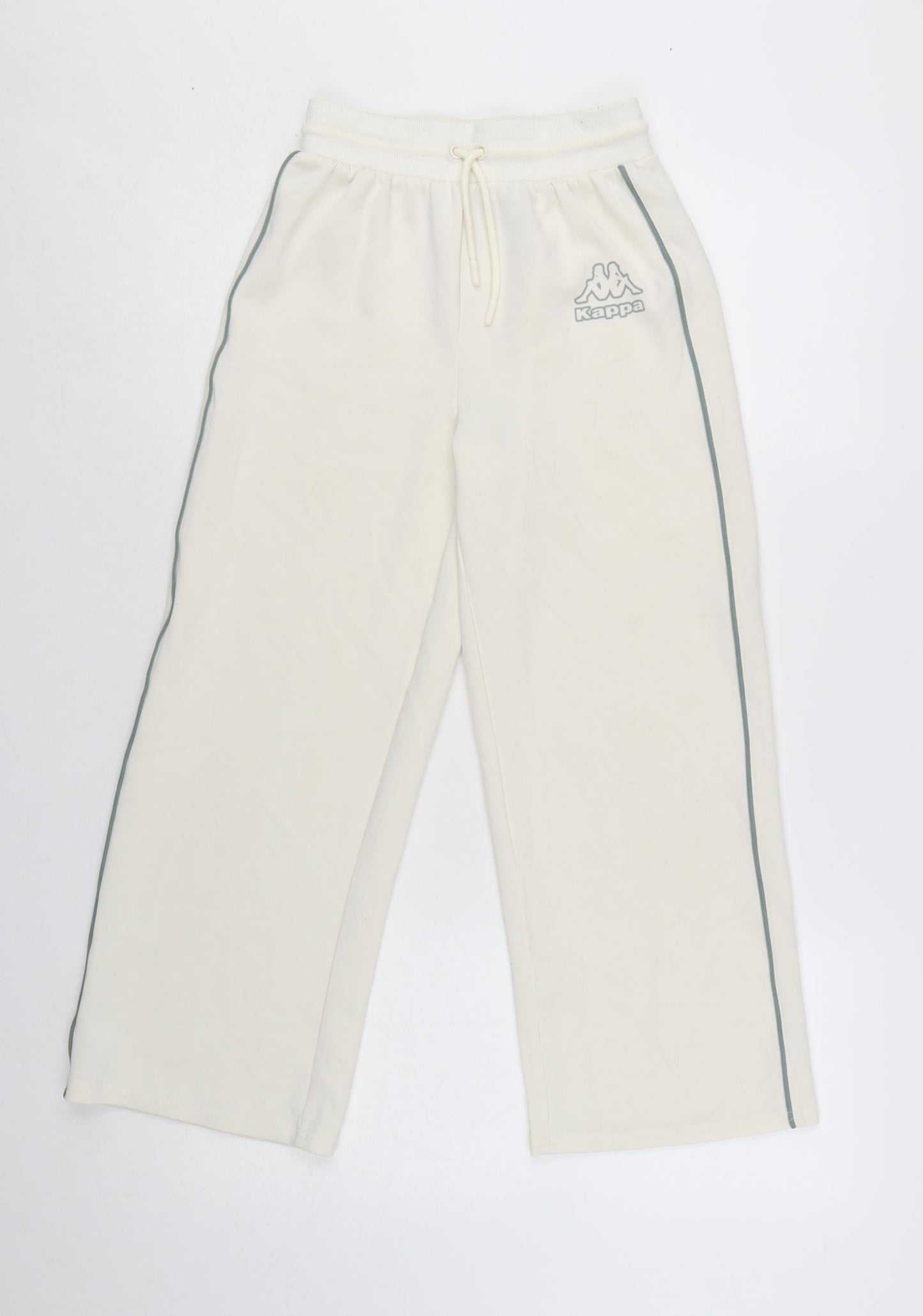 Kappa x Primark Girls Ivory Jogger Trousers 9-10 Years Elastic Waist