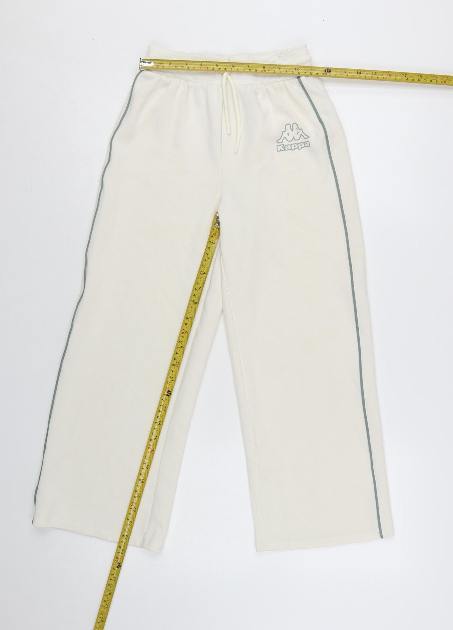 Kappa x Primark Girls Ivory Jogger Trousers 9-10 Years Elastic Waist