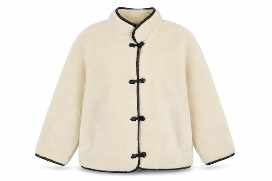 H&M Women’s Ivory Faux Fur Jacket Size 18 Classic Mid-Length