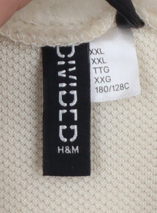 H&M Women’s Ivory Faux Fur Jacket Size 18 Classic Mid-Length