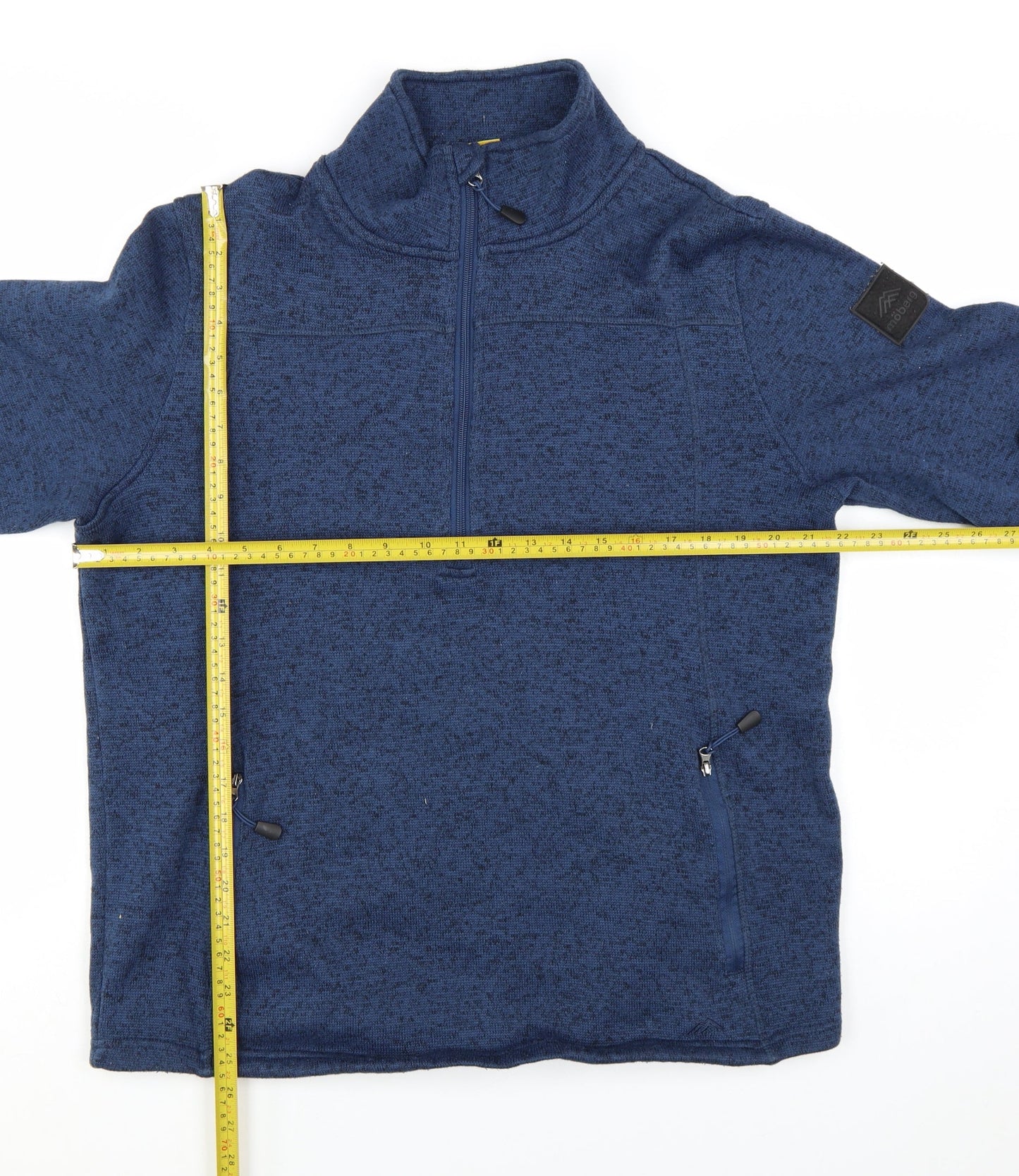 möberg Men's Blue Fleece 1/4 Zip Pullover Sweatshirt Size L