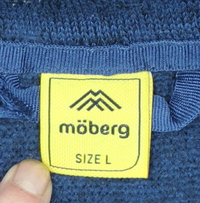möberg Men's Blue Fleece 1/4 Zip Pullover Sweatshirt Size L