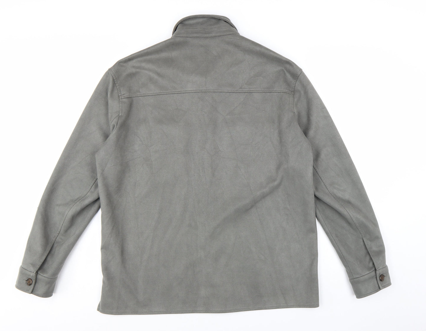 ZARA Men's Grey Casual Cotton Twill Button Jacket M