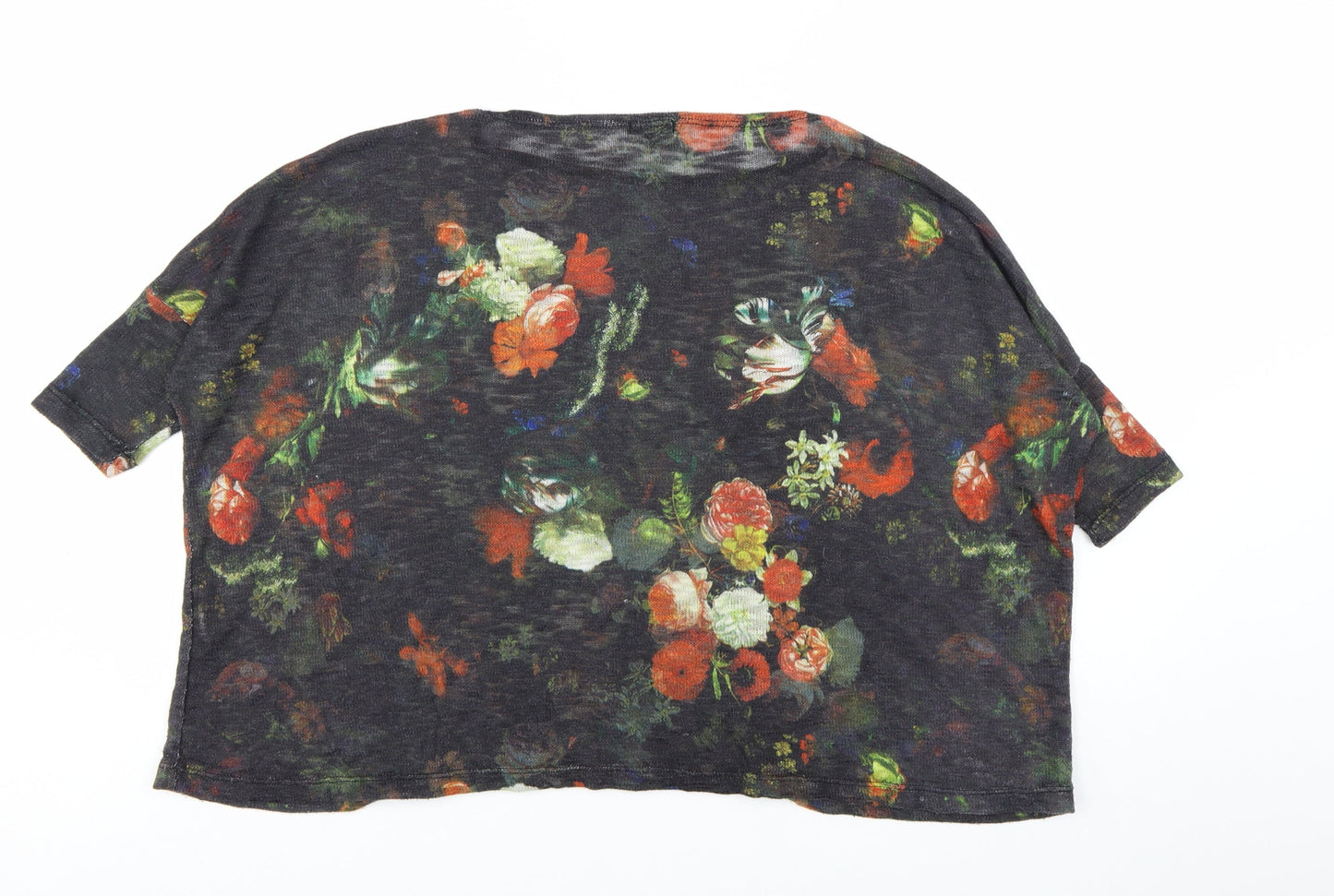 River Island Women's Multicoloured Floral Relaxed Pullover Jumper Size 8