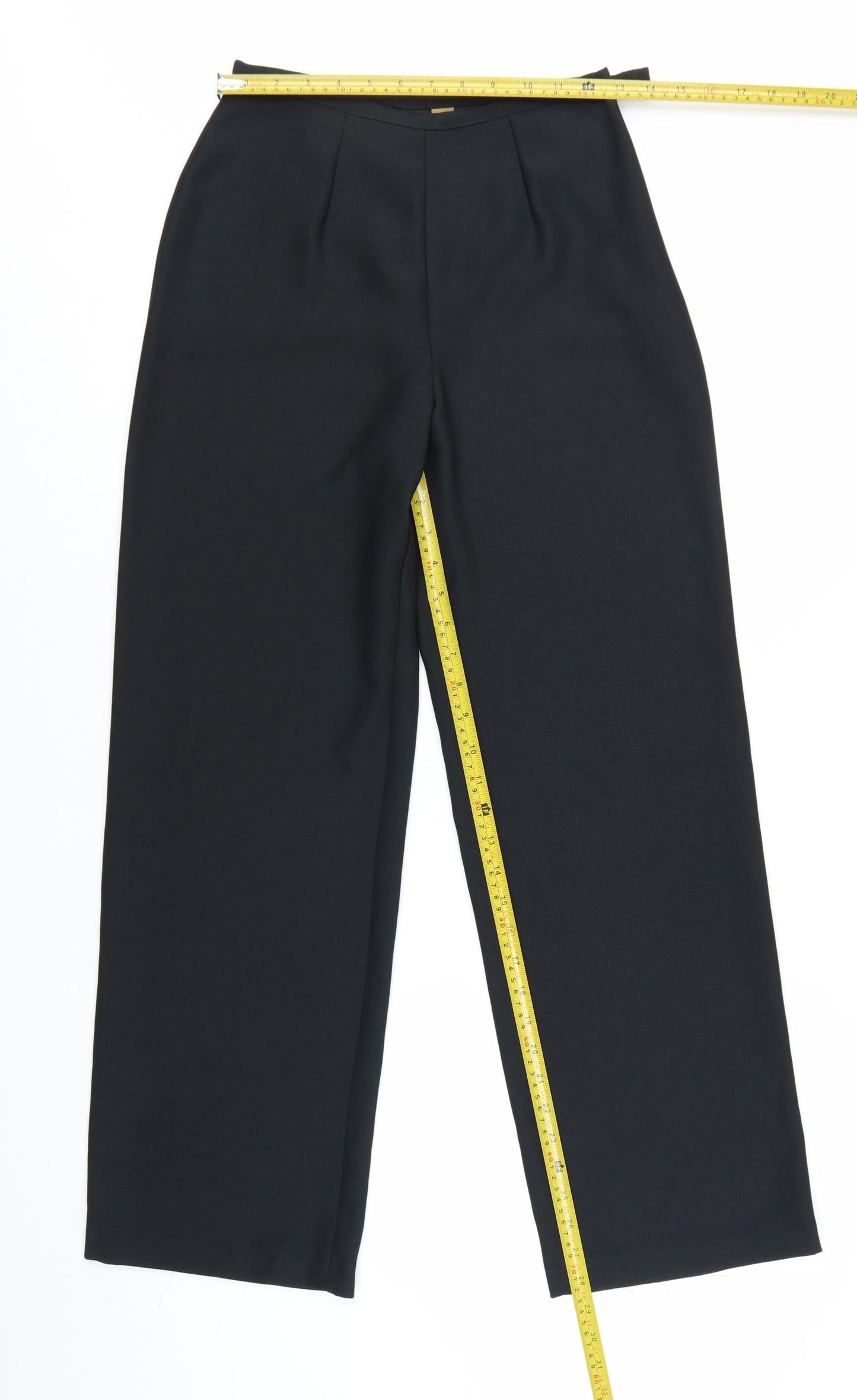 Marks and Spencer Women’s Black Size 8 Pleated Regular Fit Trousers