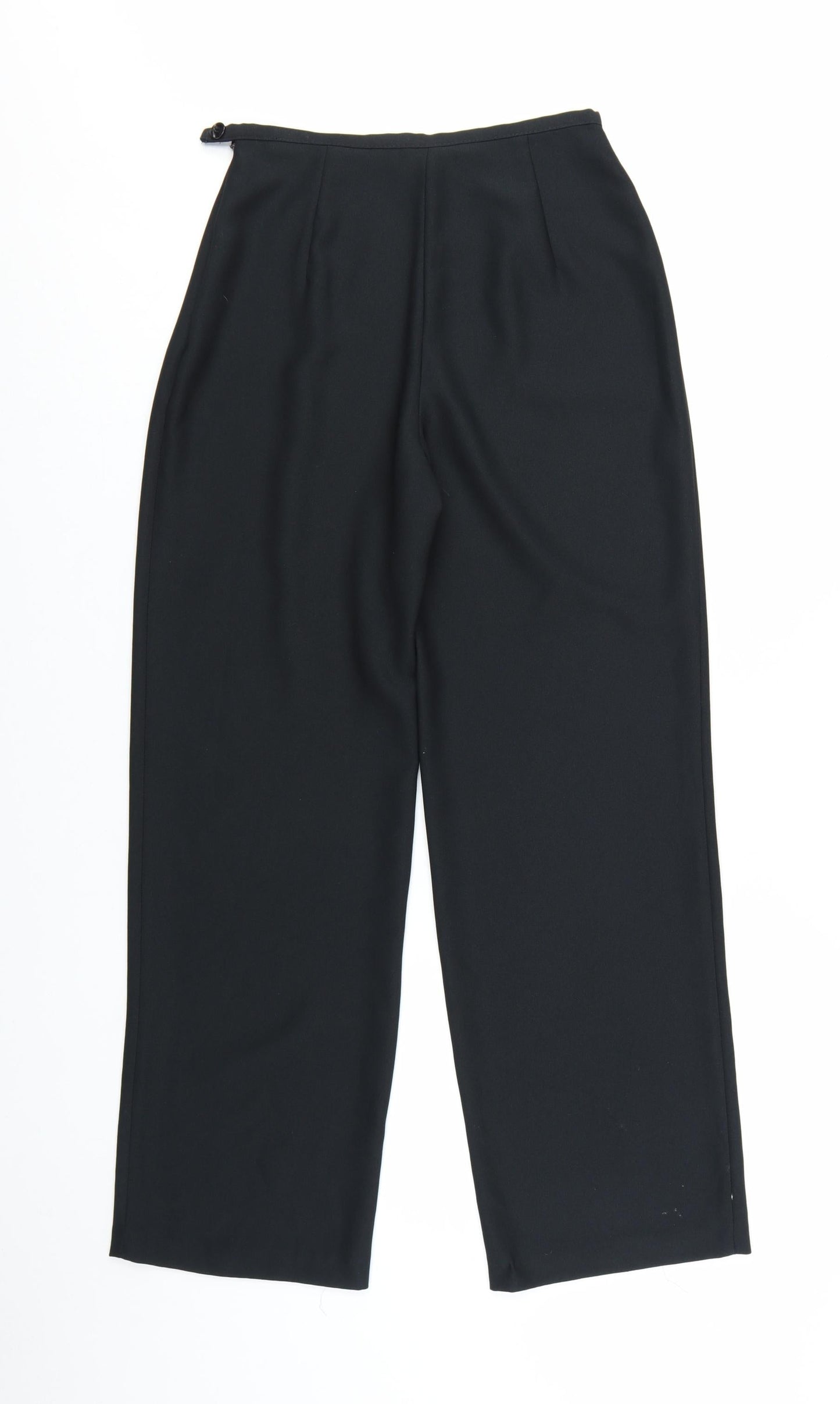 Marks and Spencer Women’s Black Size 8 Pleated Regular Fit Trousers