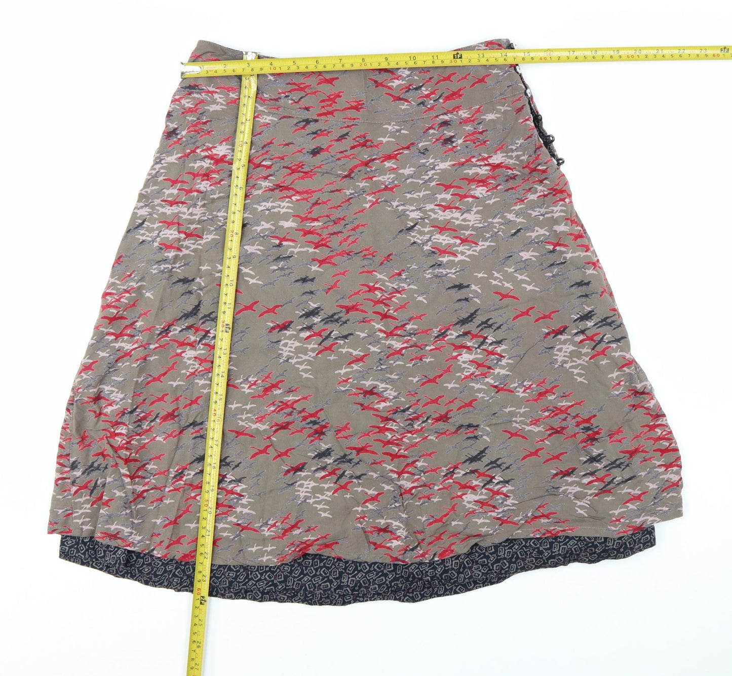 White Stuff Women's Multicoloured A-Line Viscose Skirt Size 10