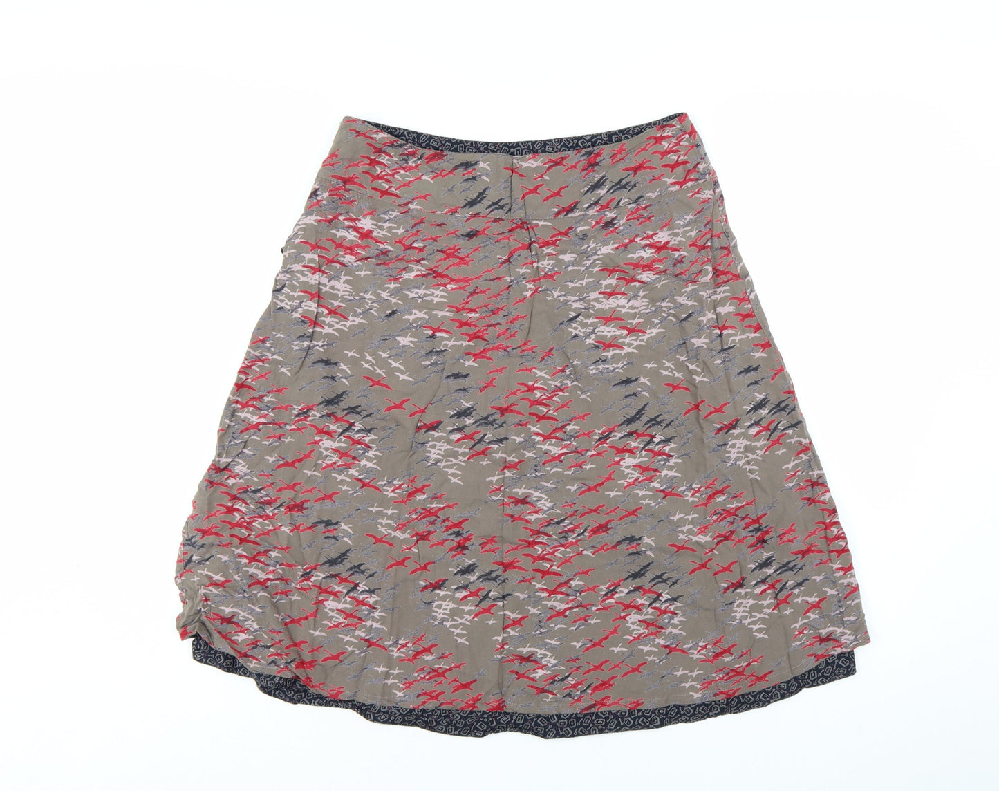 White Stuff Women's Multicoloured A-Line Viscose Skirt Size 10
