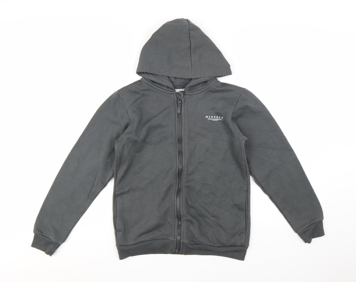 McKenzie Boys Grey Full Zip Hoodie 13-15 Years Cotton Blend Sportswear