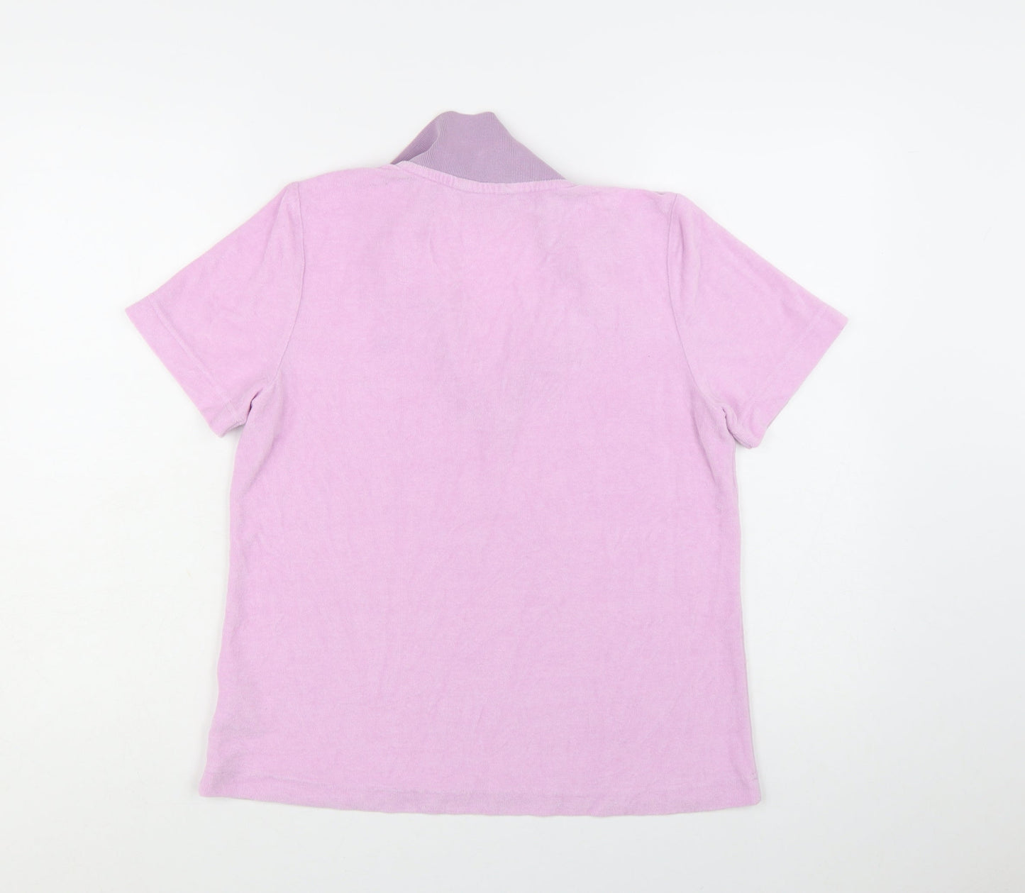 Crew Clothing Company Womens Pink Polo Shirt Size 12 Short Sleeve Cotton Blend