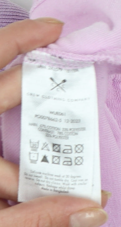 Crew Clothing Company Womens Pink Polo Shirt Size 12 Short Sleeve Cotton Blend