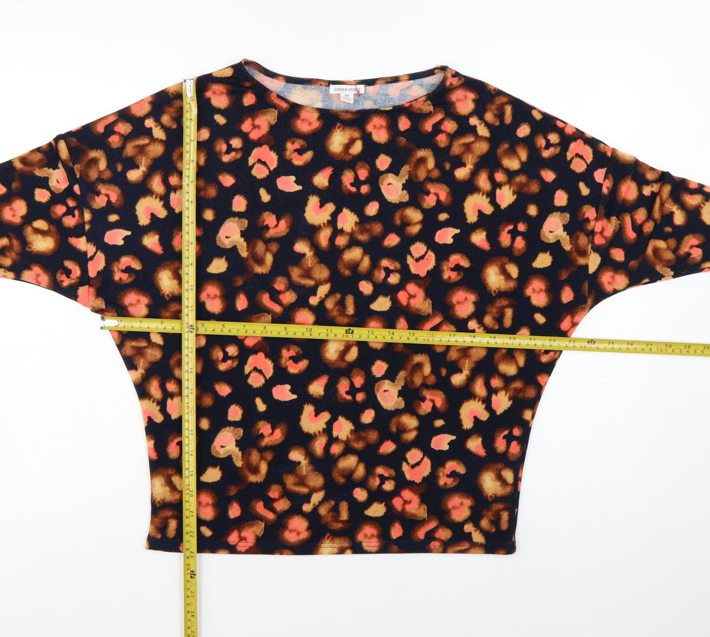 Sonder Studio Women’s Multicoloured Leopard Print Tunic Blouse UK10