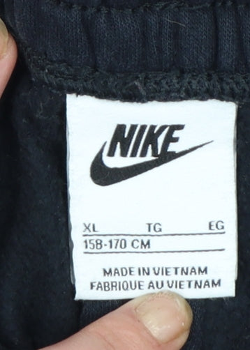 Nike Boys Black XL Jogger Sweatpants Elastic Waist Fleece Trousers