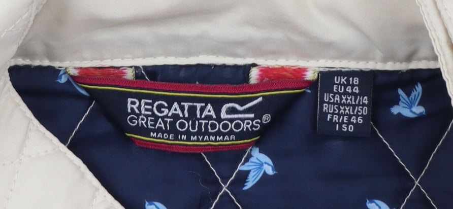 Regatta Women's Beige Quilted Waistcoat Size 18 Outdoor Padded Gilet