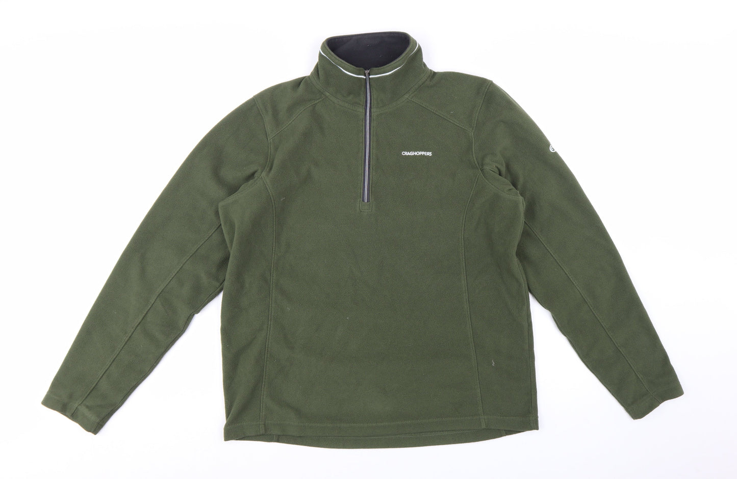Craghoppers Men's Green Fleece 1/4 Zip Pullover Sweatshirt M