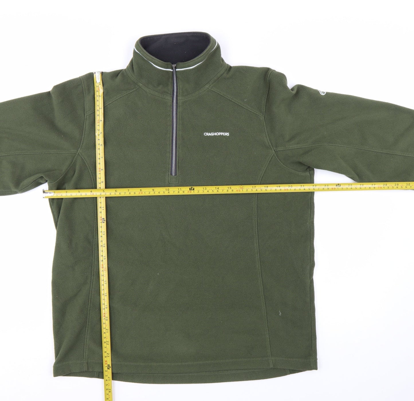 Craghoppers Men's Green Fleece 1/4 Zip Pullover Sweatshirt M