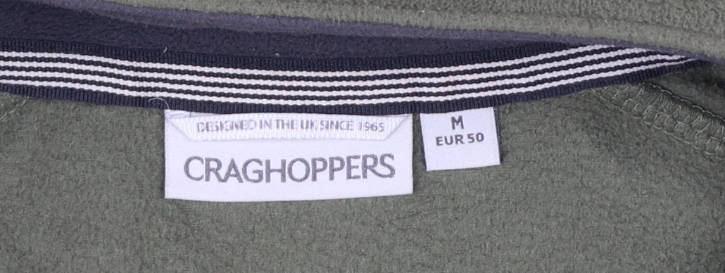 Craghoppers Men's Green Fleece 1/4 Zip Pullover Sweatshirt M