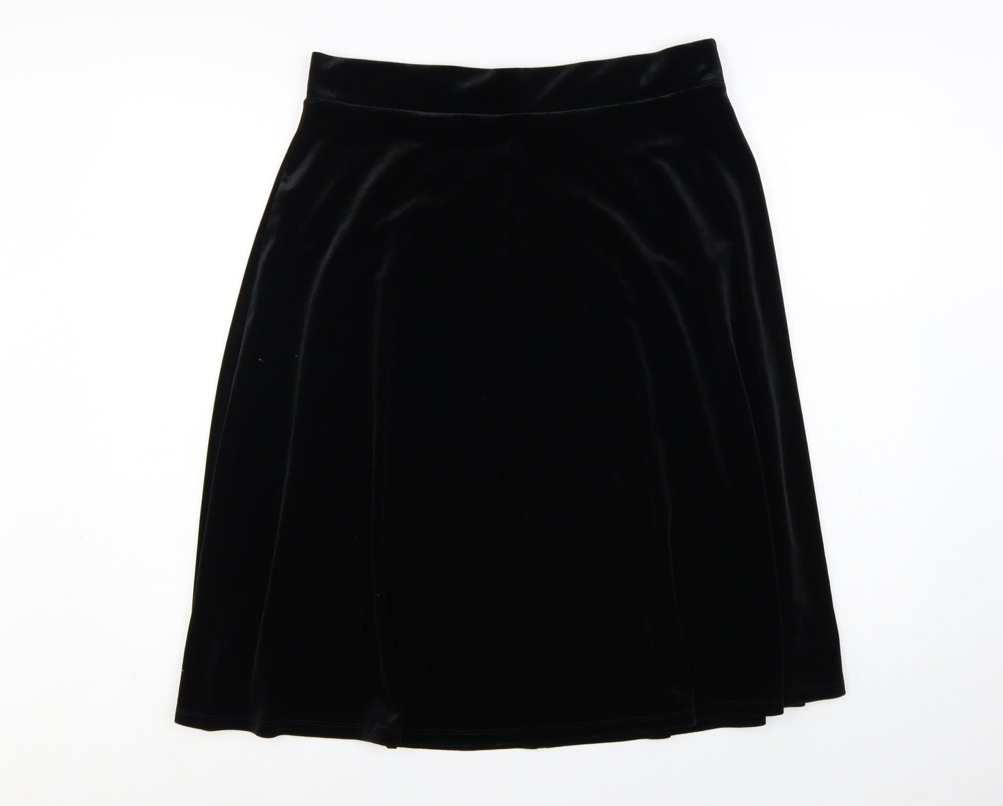 Marks and Spencer Women’s Black Velvet A-Line Skirt Size 14