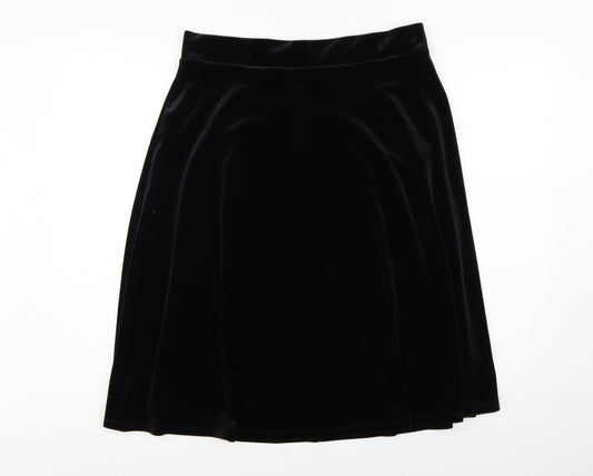 Marks and Spencer Women’s Black Velvet A-Line Skirt Size 14