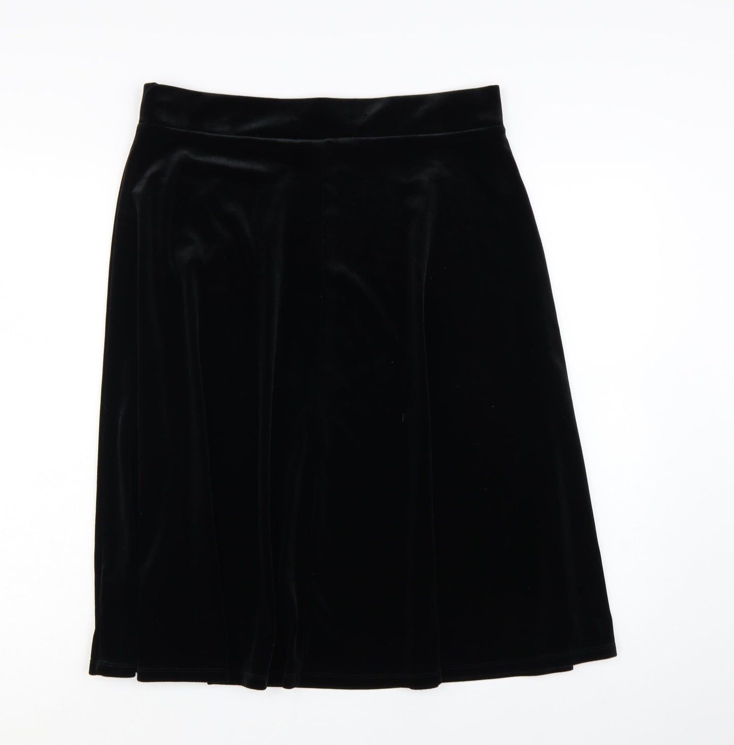 Marks and Spencer Women’s Black Velvet A-Line Skirt Size 14